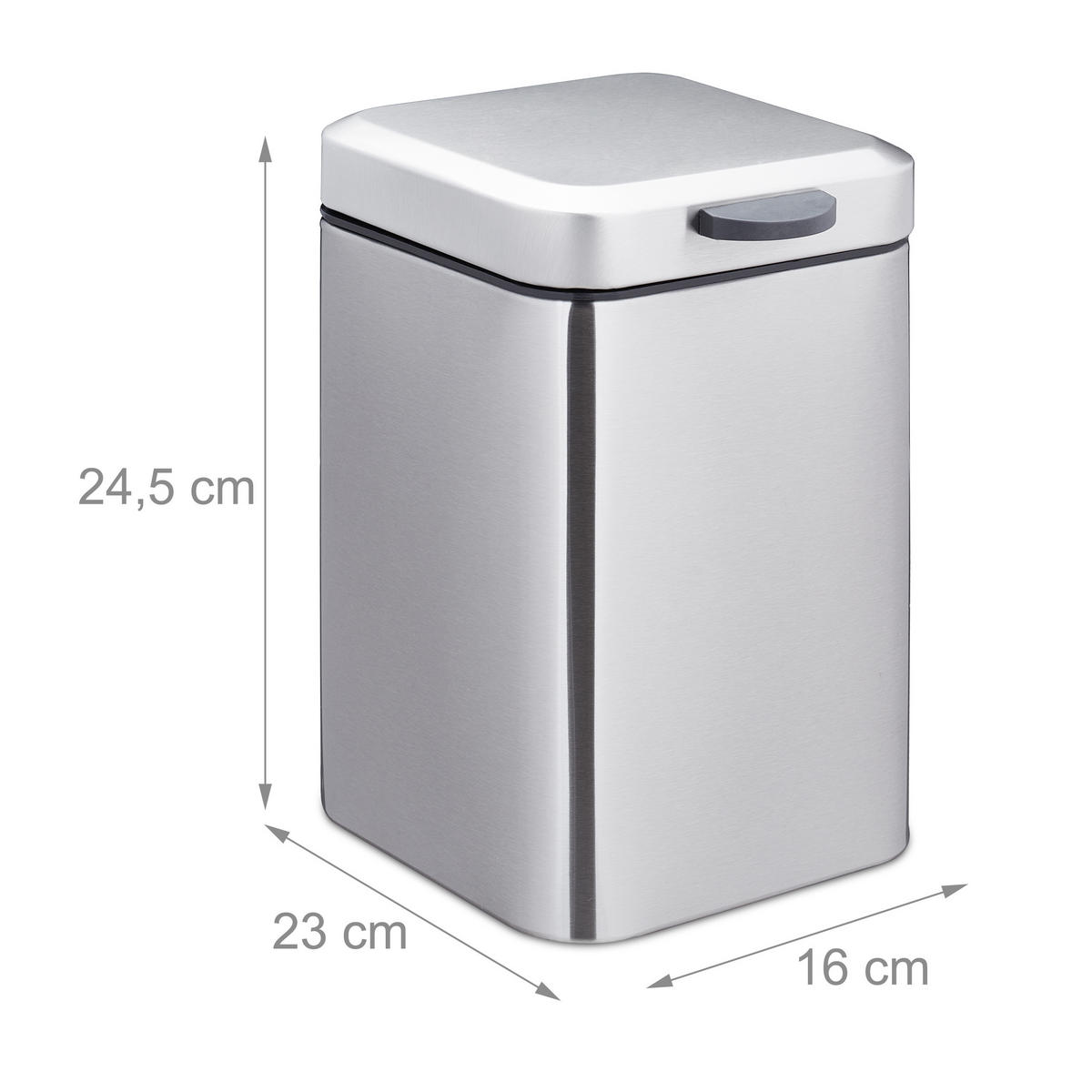 KOSMETIKEIMER - Silberfarben, Kunststoff/Metall (16/24.5/23cm) - Relaxdays
