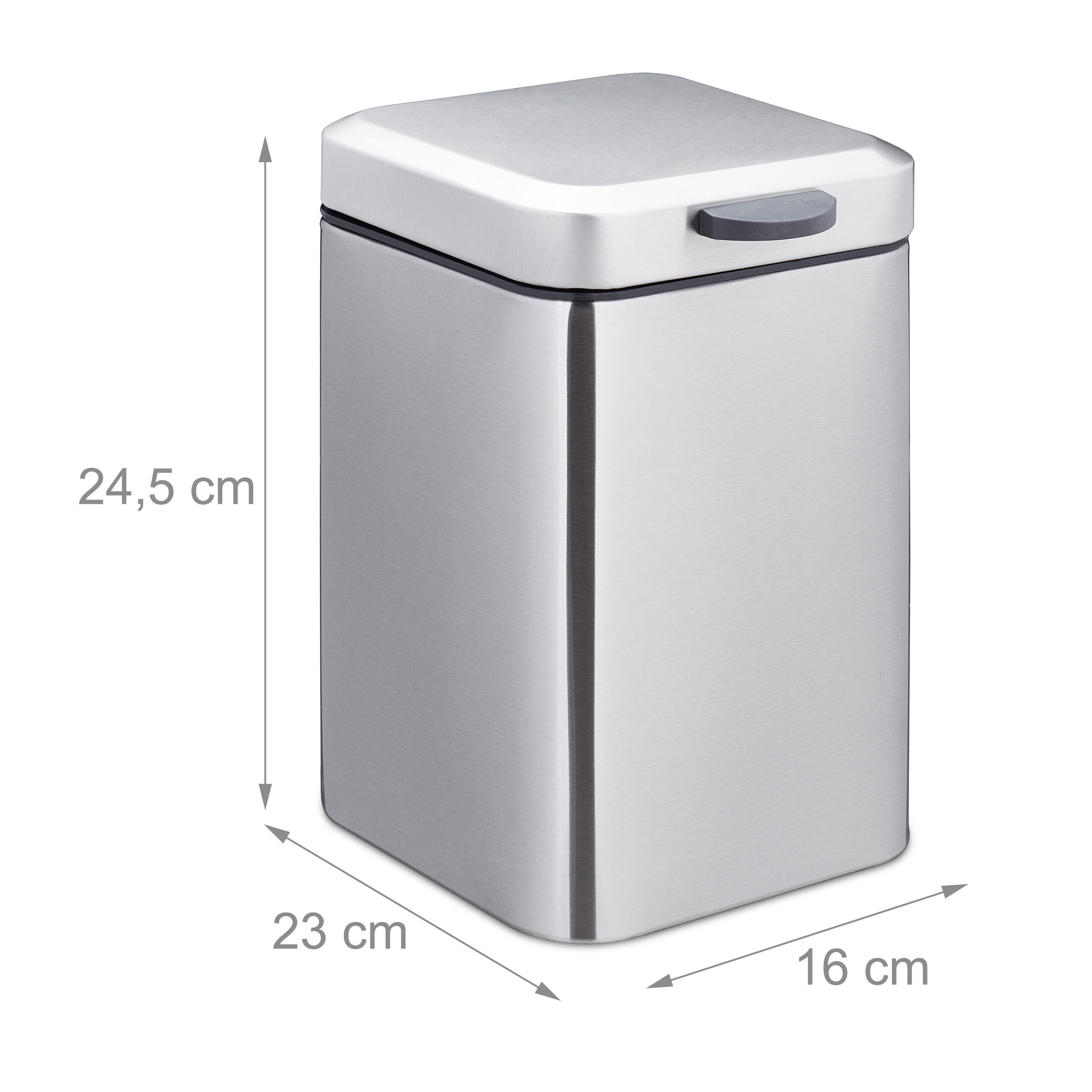 Thumbnail - Relaxdays Kosmetikeimer, Silber, Metall, Kunststoff, 16x24.5x23 cm, Badaccessoires, Waschplatzzubehör, Kosmetik- & Abfal...