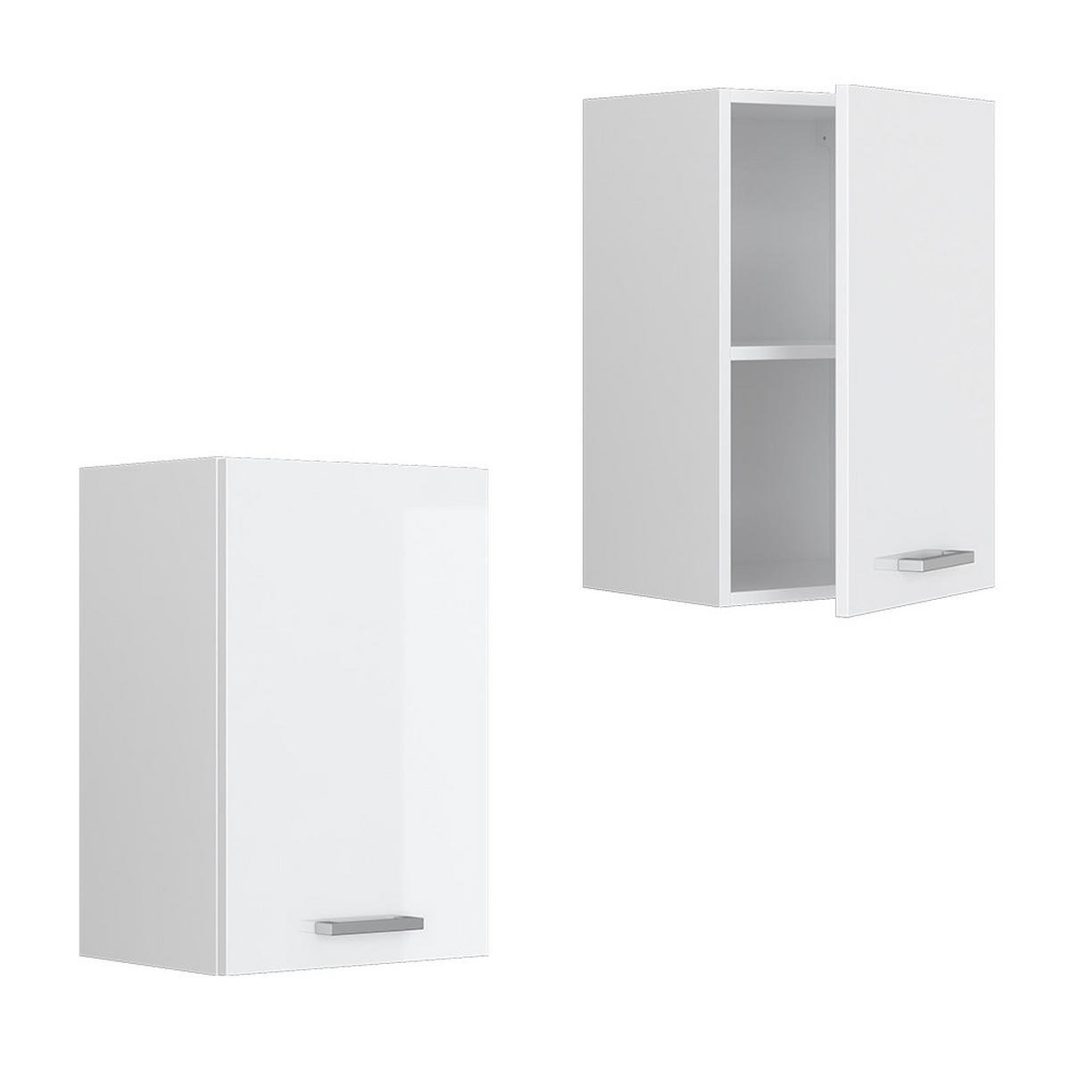 HÄNGESCHRANK R-Line Weiß Hochglanz 40 cm - Weiß Hochglanz/Weiß, Holzwerkstoff (40/60/31cm) - Vicco