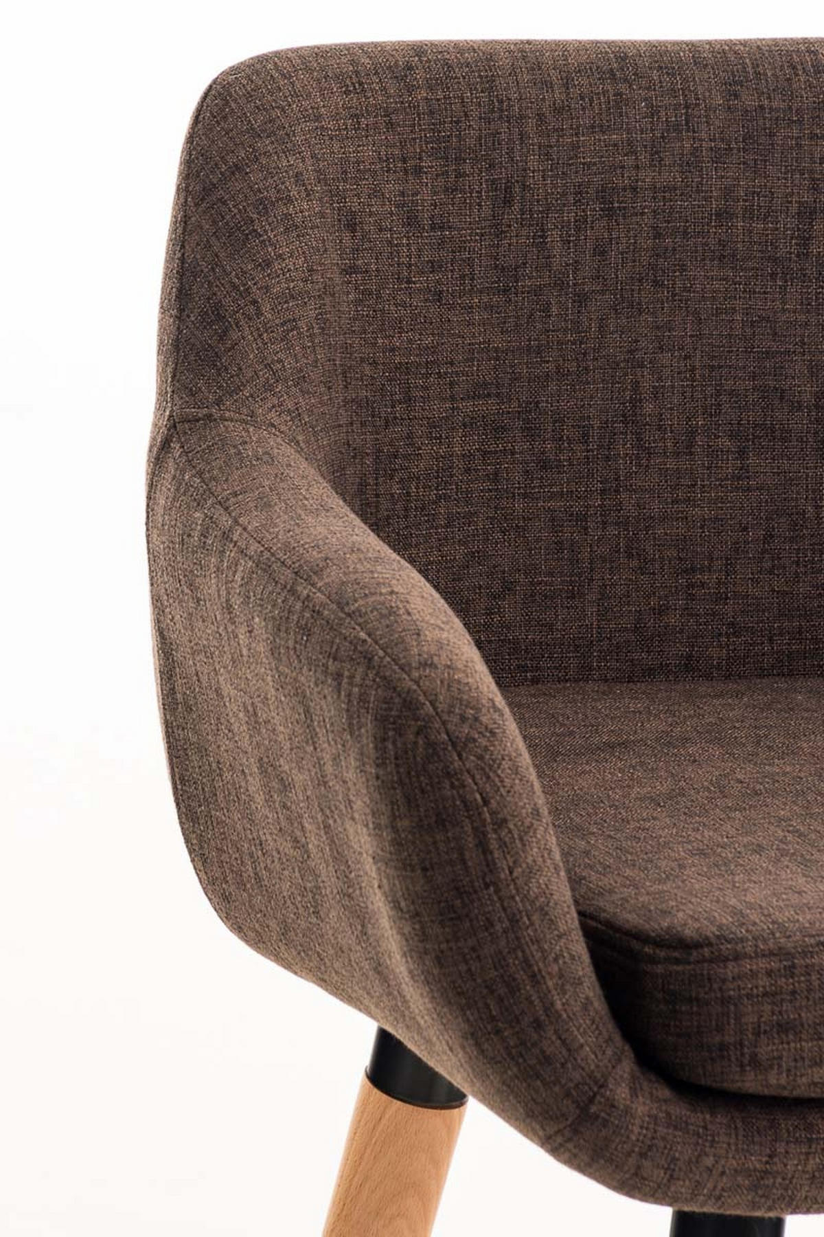 BARHOCKER Grande, 2er Set, Gestell Holz, Stoff Braun - Braun, Holz/Textil (55/99/46cm) - TPFLiving
