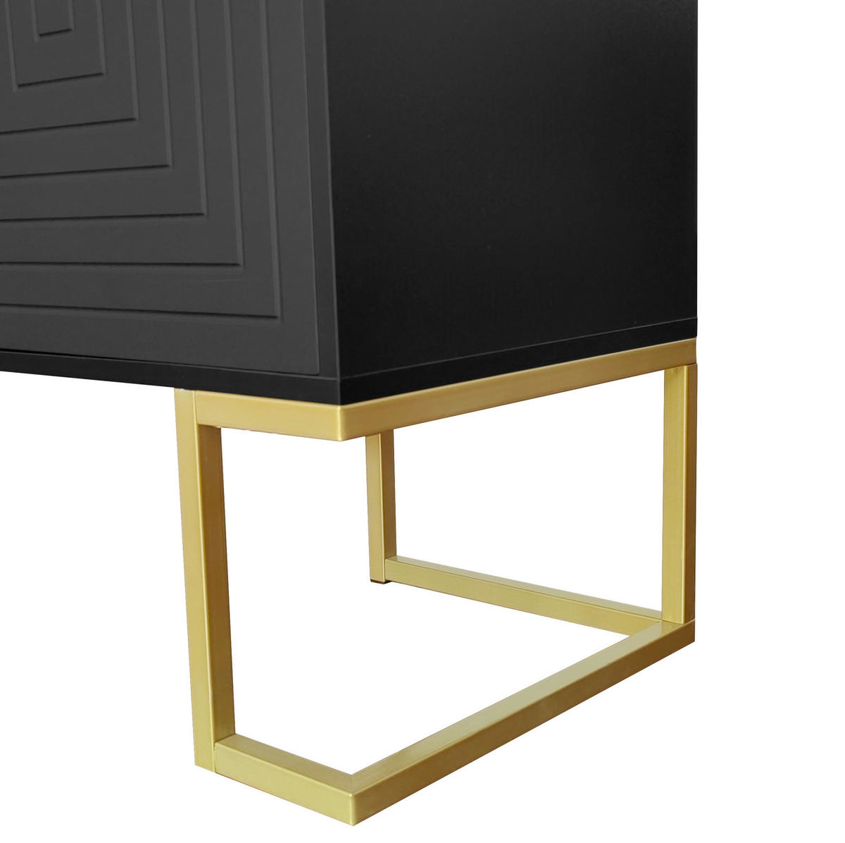 SIDEBOARD 3-türig mit verstellbaren Regalböden MDF Schwarz - Schwarz, Holzwerkstoff (138/80.5/40cm) - Meubliv
