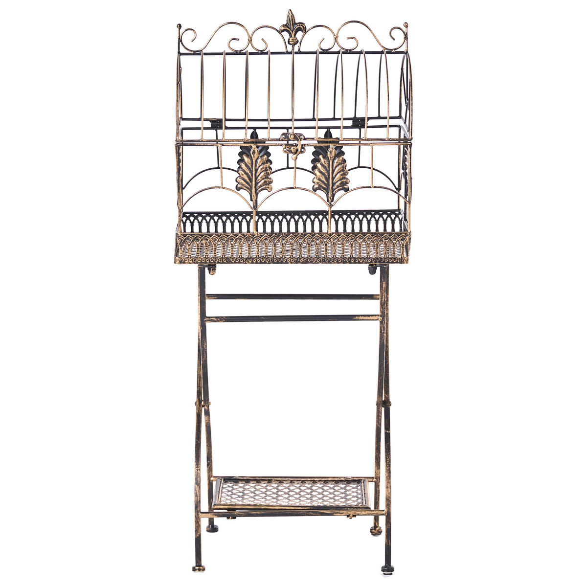 REGAL 2er Set SICILY 43-37/30-27 cm Schwarz - Schwarz, Metall (43/122/30cm) - Beliani