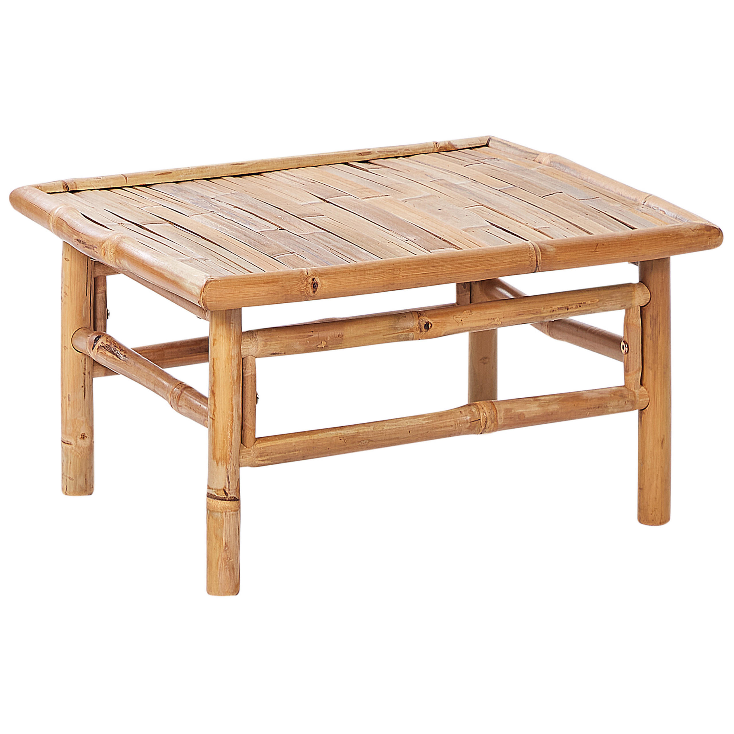 GARTENTISCH 64/55 cm Massivholz Heller Holzfarbton Cerreto - Hellbraun, Holz (55/64/20cm) - Beliani