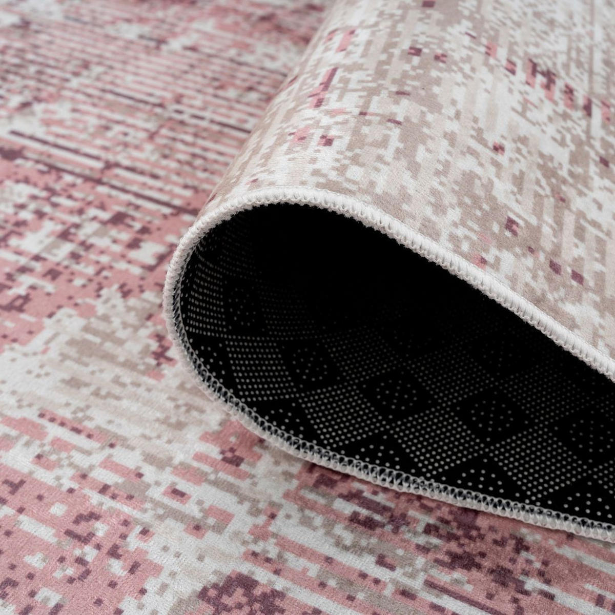 TEPPICH WASCHBAR Verona Eloise Rosa - Pink, Textil (119/170cm) - Kukoon Rugs