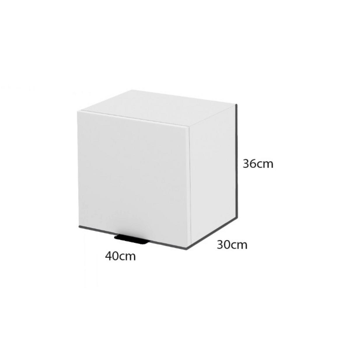 HÄNGESCHRANK – 40 cm – N40 – Lunara – Grau Hochglanz - Grau, Holzwerkstoff (40/36/30cm) - hi-markt