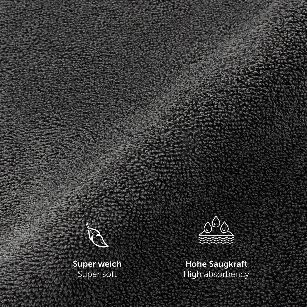 WASCHLAPPEN 10er-Set, 10x Waschlappen 15/20 cm, Dunkelgrau - Dunkelgrau, Textil (15/20cm) - Blumtal