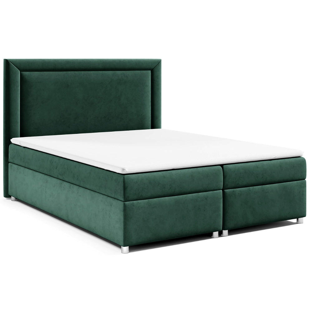 BOXBETT mit Bettkasten Trinity K-3 Bonellfederkern - Grün, Holz/Holzwerkstoff (160/200cm) - Best For Home