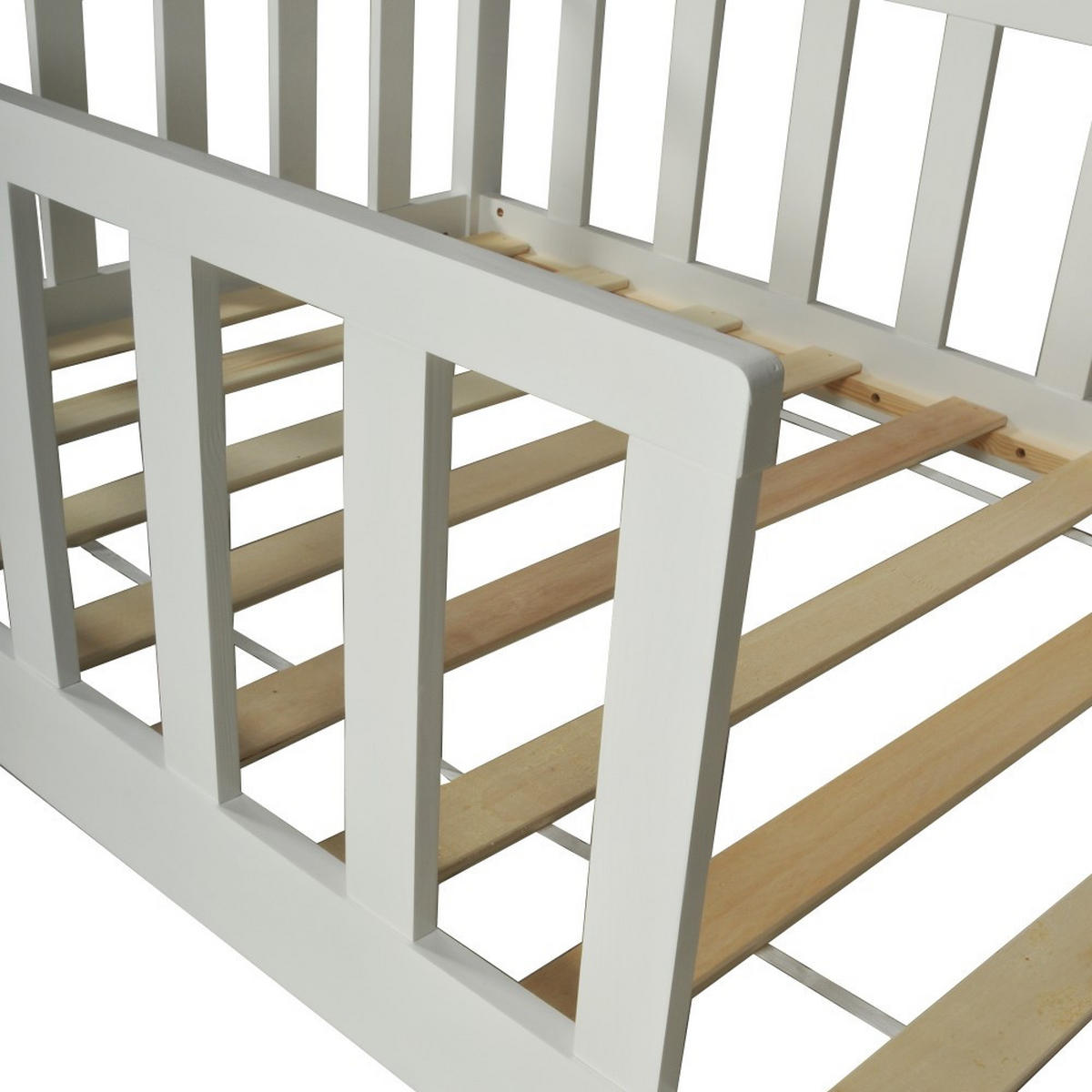 HAUSBETT KIWI mit Matratze/ Kinderbett 90x190 cm - Weiß - Weiß, Holz (90/190cm) - Weber Industries