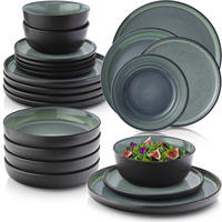 TAFELSERVICE MALMÖ - 24 teilig aus Steingut - Grün, Stein (26.5/6.5/26.5cm) - Sänger