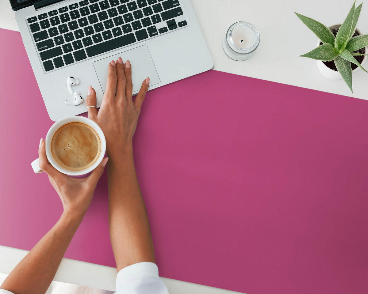 SCHREIBTISCHUNTERLAGE 120x60 cm Rosa - Rosa, Kunststoff (1.6/120/60cm) - Wallfluent