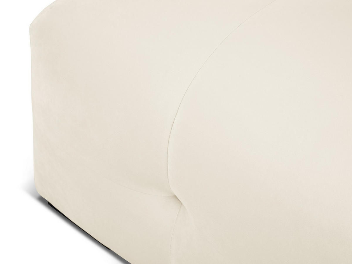 POUF Kendal aus Samt leichtes beige - Creme, Textil (104/45/72cm) - Micadoni