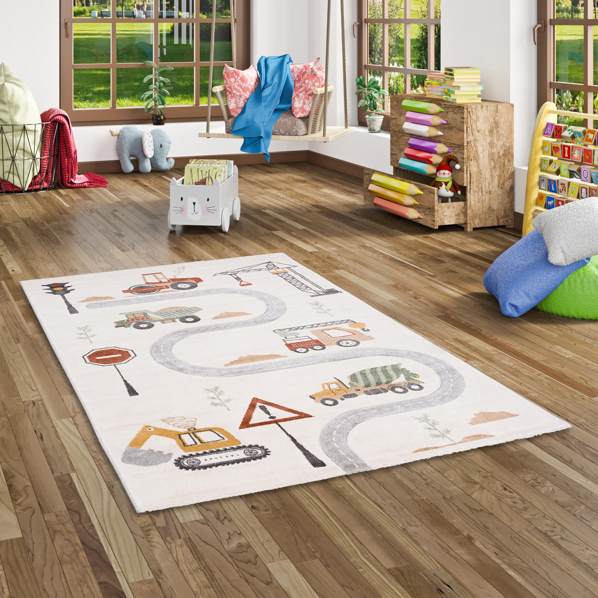 KINDER TEPPICH MAUI KIDS BAUSTELLE - Multicolor, Textil (200/290cm) - Pergamon