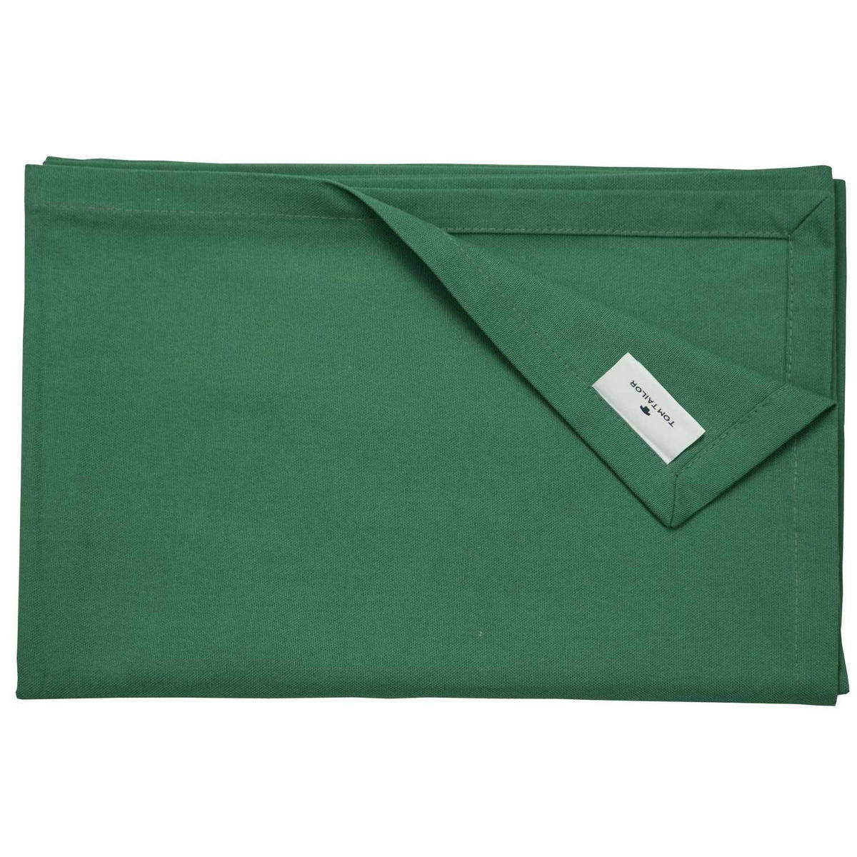 TISCHLÄUFER IN LEINENOPTIK DOVE Blickdicht - Dunkelgrün, Textil (150/50/0.5cm) - Tom Tailor