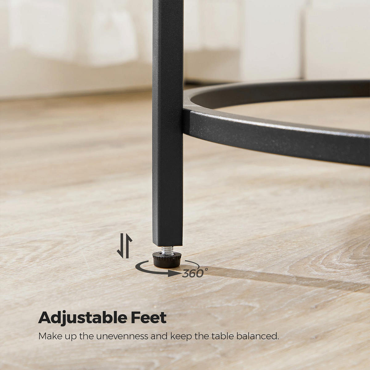 BEISTELLTISCH NACHTTISCH - Schwarz, Metall (50/50/55cm) - Hansiro