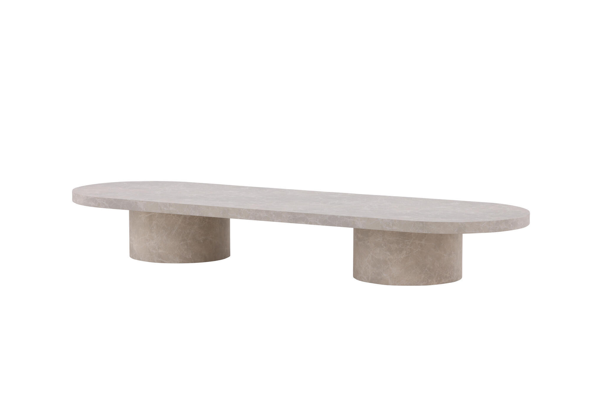 COUCHTISCH NARVIK Grau 60x190x25 cm - Grau, Holzwerkstoff (190/60/25cm) - FURNLUX