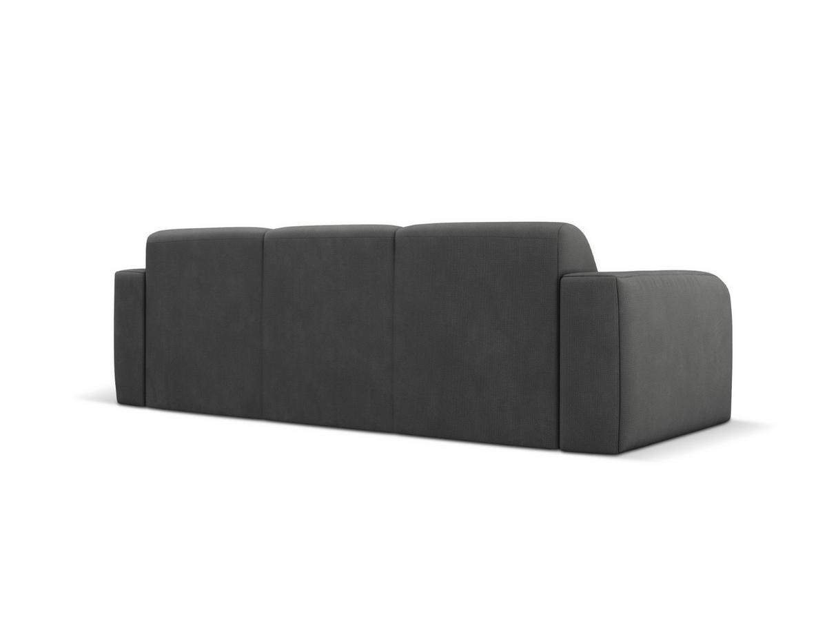 SOFA Molino aus strukturiertem Stoff dunkelgrau 3 Sitzplätze - Dunkelgrau, Textil (95/72/235cm) - Micadoni