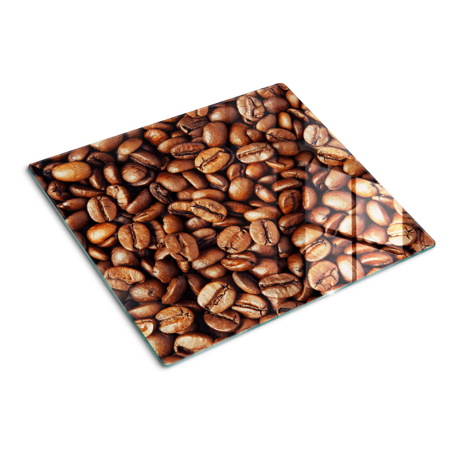 GLASPLATTE 60x52 cm Kaffeebohnen - Braun, Glas (60/0.4/52cm) - TULUP