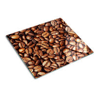 GLASPLATTE 60x52 cm Kaffeebohnen - Braun, Glas (60/0.4/52cm) - TULUP