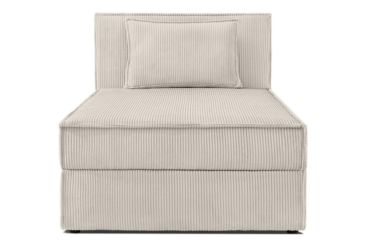 BOXSPRINGBETT ROTI Einzelbett, cremefarben - Creme/Schwarz, Holz/Holzwerkstoff (90/200cm) - KONSIMO®
