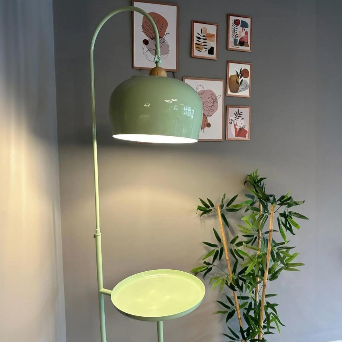 STEHLEUCHTE Cember 170 Cm - Mintgrün, Metall (37/37/170cm) - Bamyum