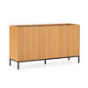 SIDEBOARD Curva 3 türen Eichenfarbe - Honigeiche, Holzwerkstoff (140/80/40cm)