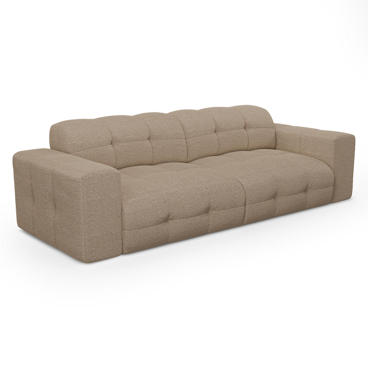 SCHLAFSOFA GERADE Steinbock Taupe 230cm - Taupe, Textil (230/45/32cm) - Sia Home