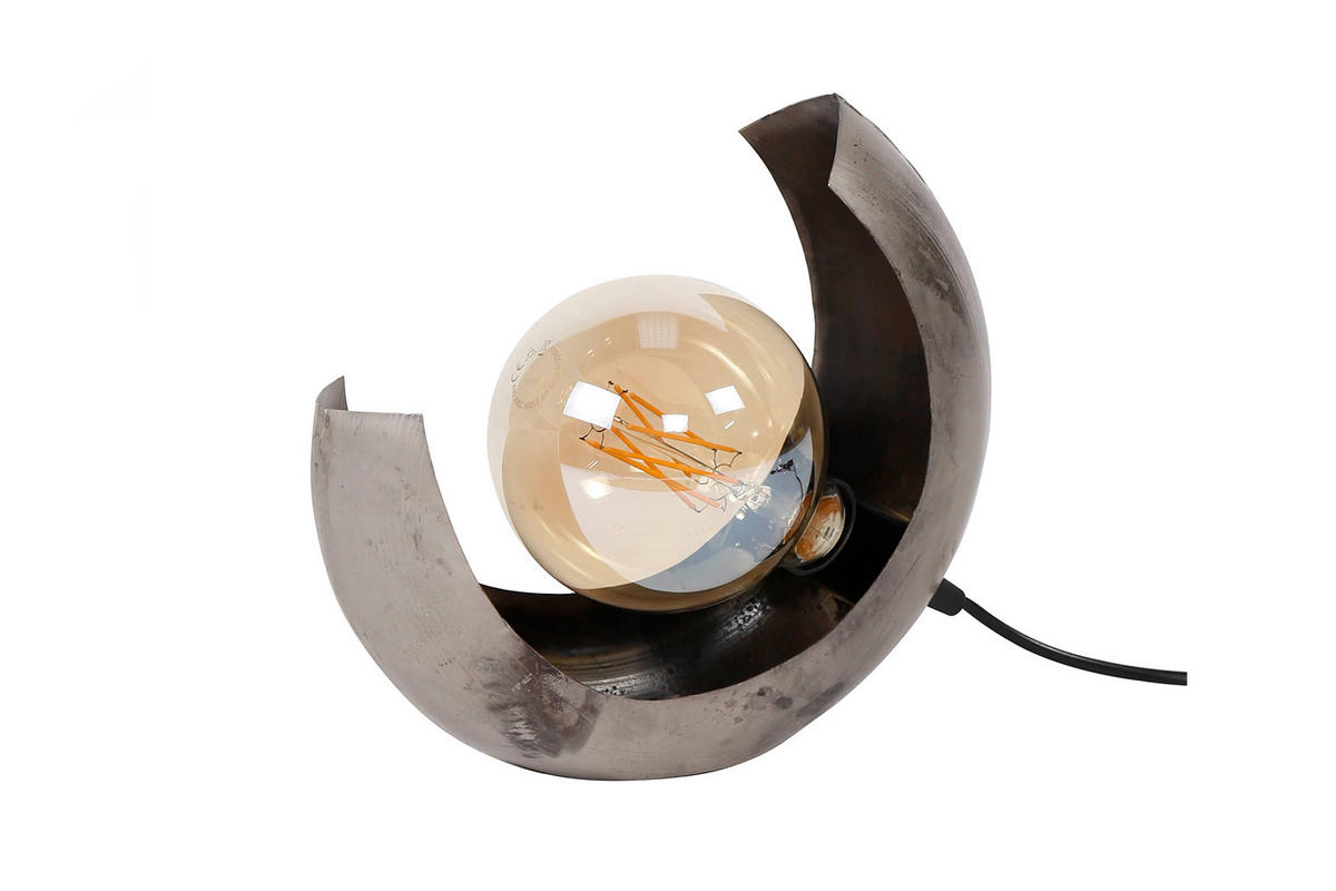 TISCHLAMPE LUAR Silber Metall - Silberfarben, Metall (13/27/25cm) - KAWOLA