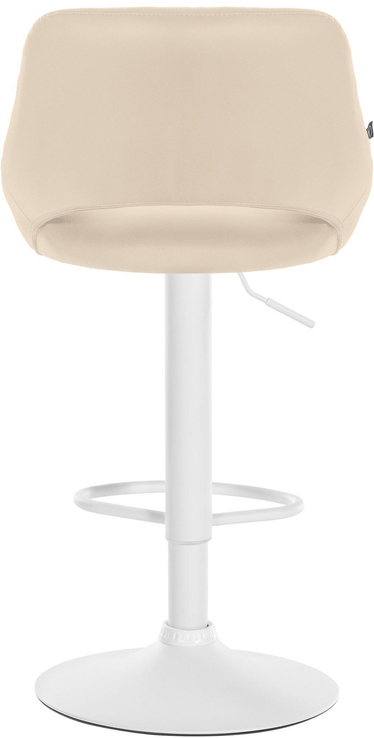 BARHOCKER 2er Set Milos Kunstleder W creme - Naturfarben/Weiß, Kunststoff/Metall (47/106/48cm) - TPFLiving