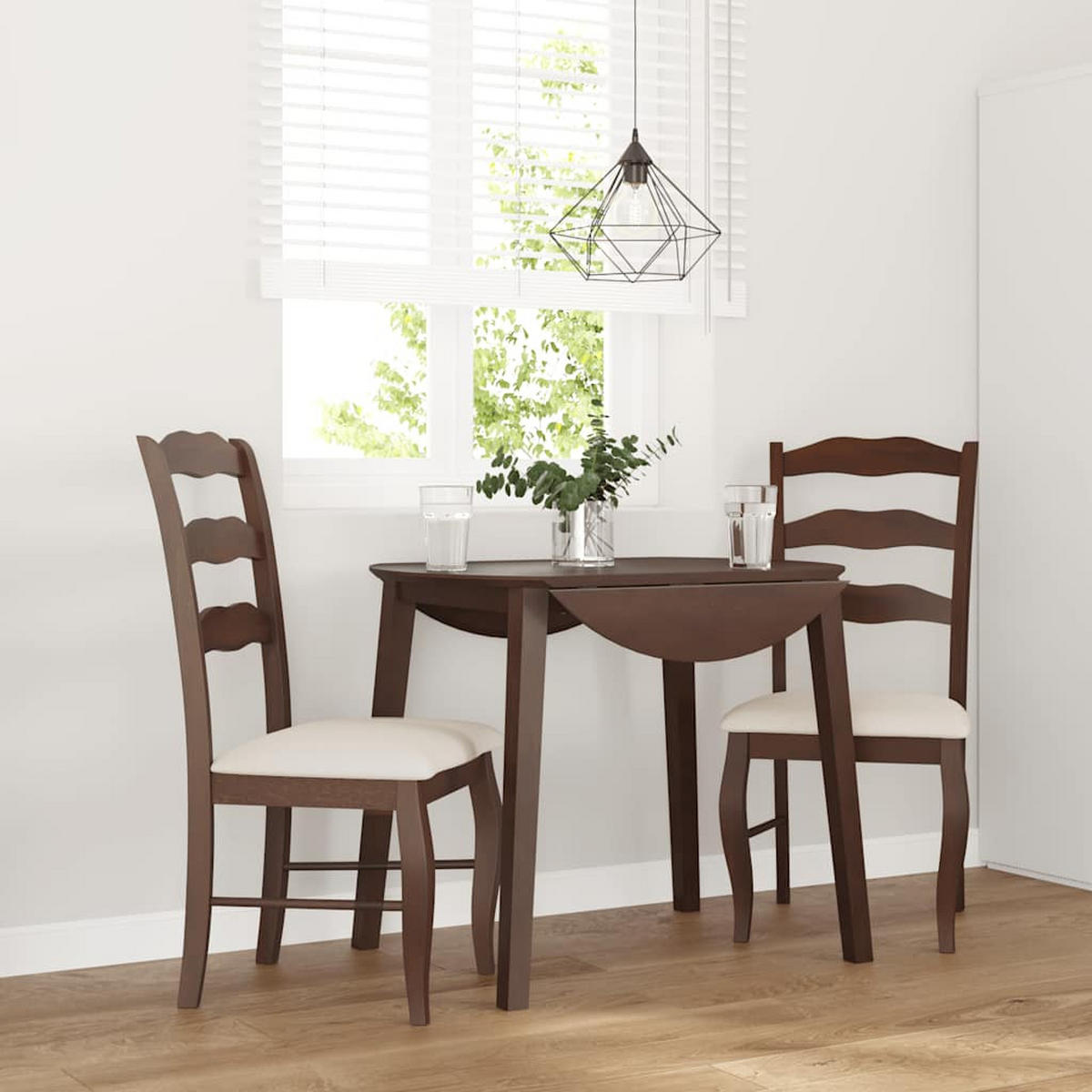 ESSZIMMERSTÜHLE Resz mit Kissen 2er-Set Braun-Creme - Creme, Holz (48/99/53.5cm) - DELUKE