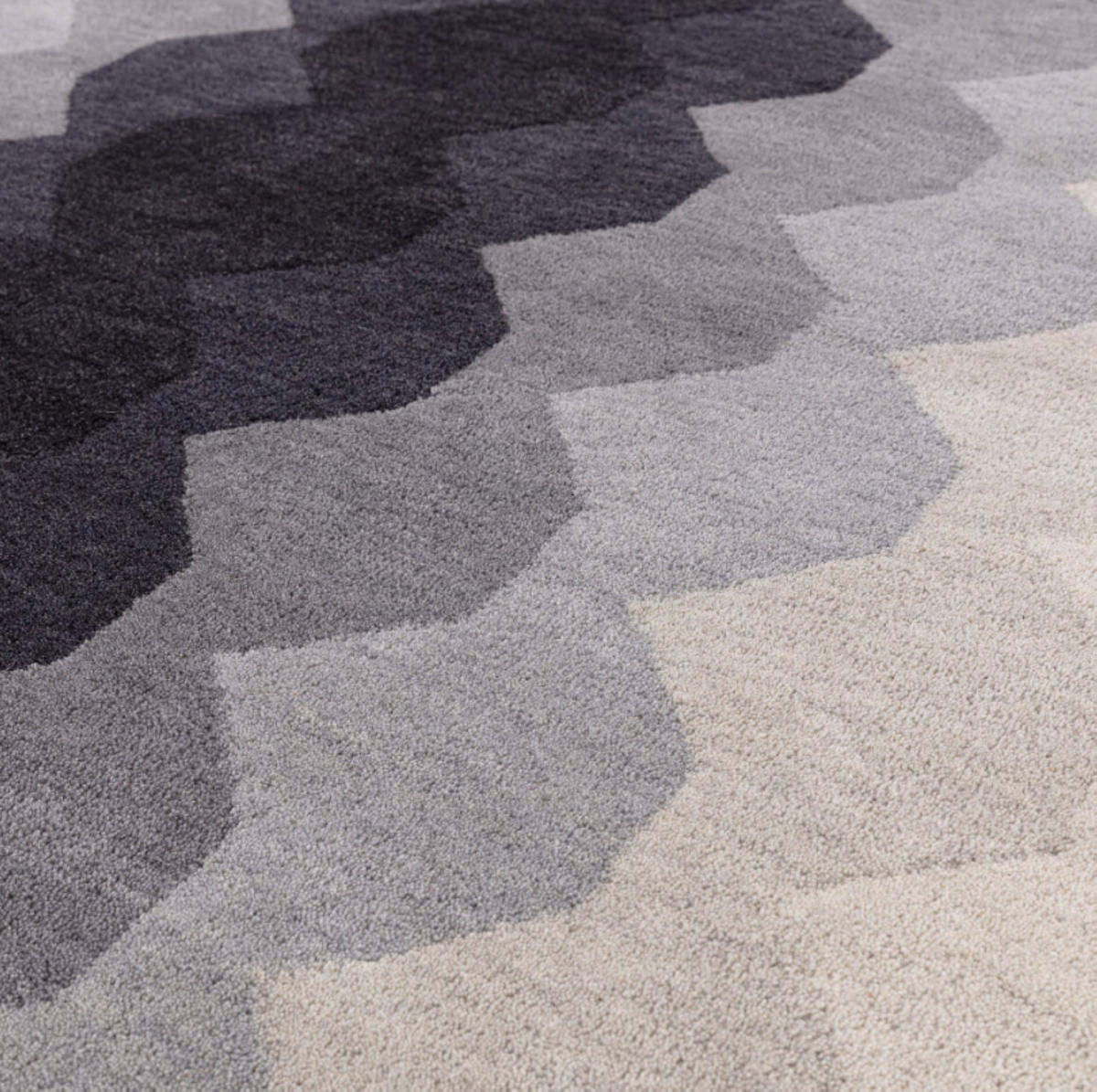 TEPPICH modern handgetuftet KERNEL Schwarz 66 x 200 cm - Schwarz, Naturmaterialien (66/200cm) - Novatrend