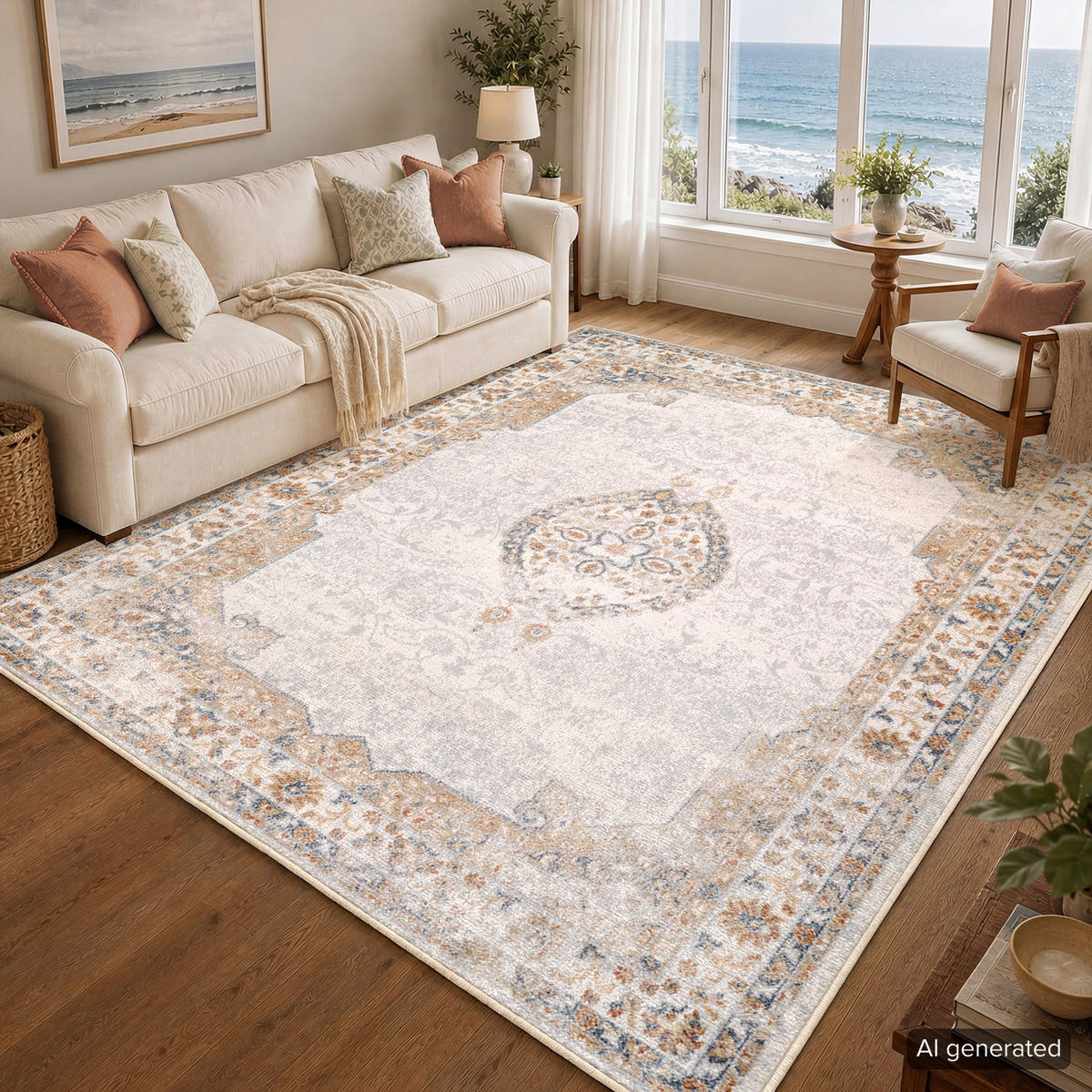 WASCHBARER TEPPICH Deepika 160/213 cm Kamelfarbe - Hellbraun, Textil (160/213cm) - LIVABLISS