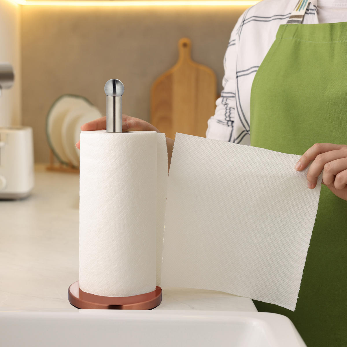 KÜCHENROLLENHALTER - Multicolor, Metall (15/35/15cm) - Relaxdays