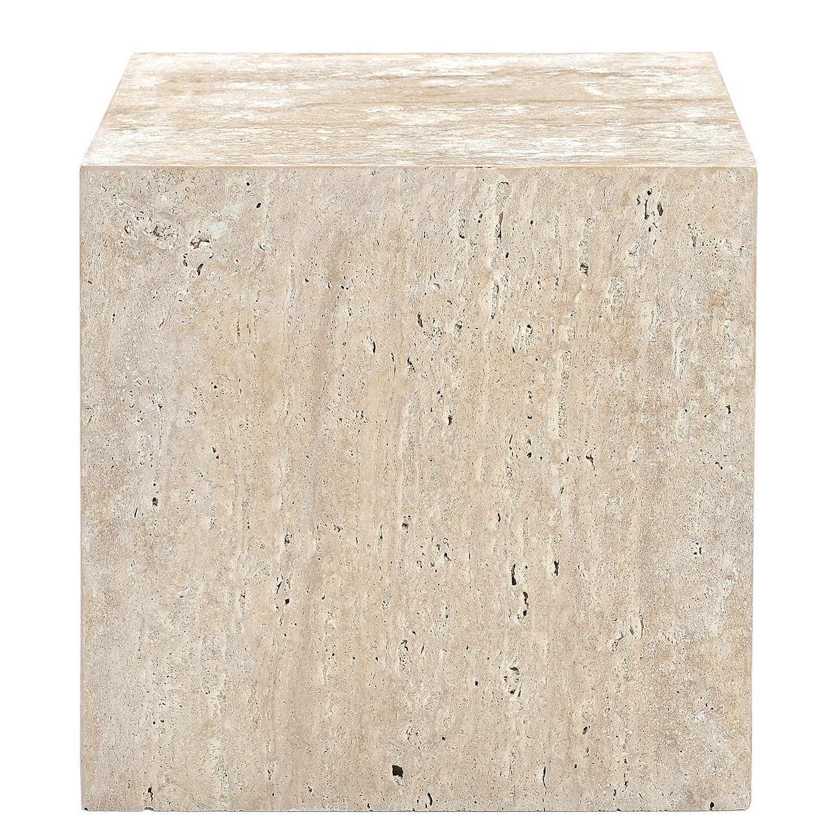 BEISTELLTISCH - Travertin / Beige - Beige, Stein (40/40/40cm) - home24