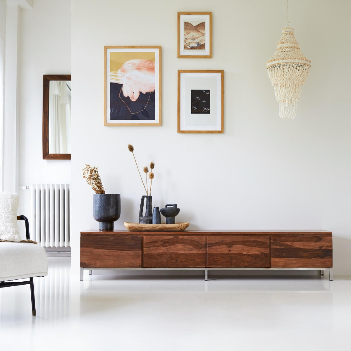 TV-SCHRANK Nova Dunkelbraun aus Palisander - Dunkelbraun, Holz (206/40/44cm) - Tikamoon