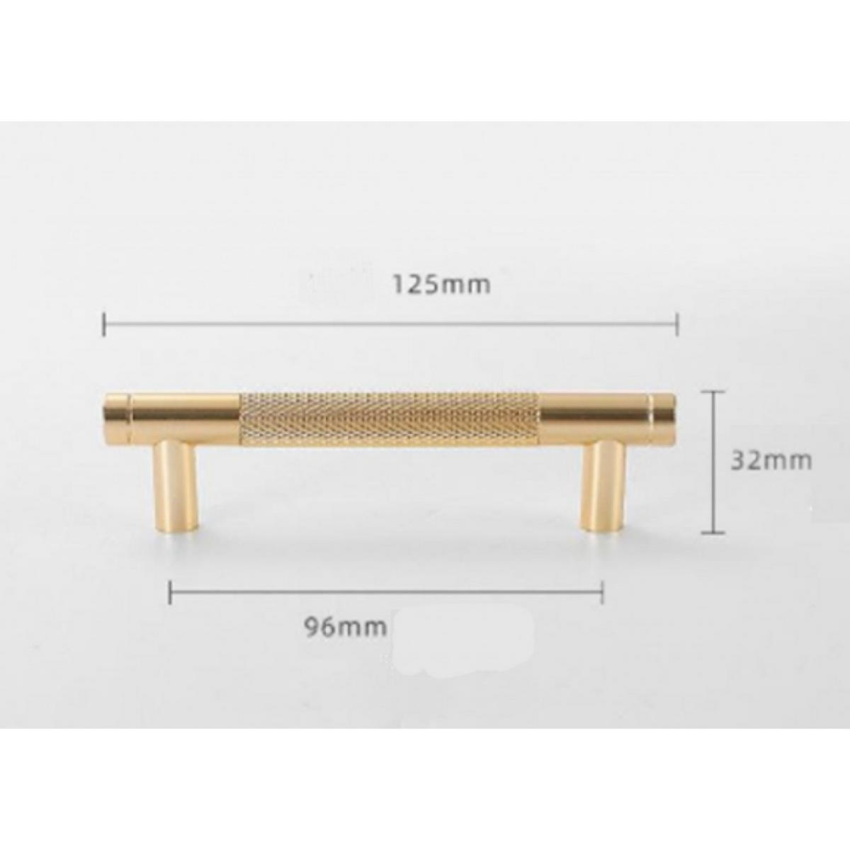 SCHRANKGRIFF 2er-Set Gold Metall 125 mm mit Bolzen Montage - Goldfarben, Metall (1/3.2/12.5cm) - MCBOSON