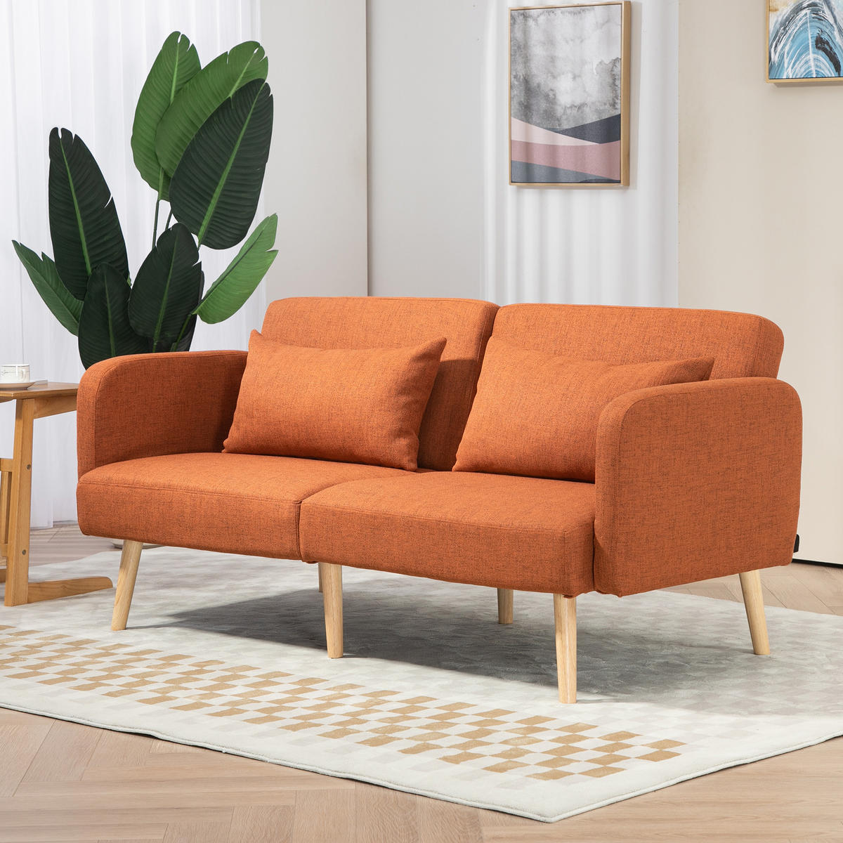 SCHLAFSOFA 3er-Sitz DE-14565 Klick-Klack mit verstellbarer Lehne Braun - Braun, Textil (170/80/83cm) - ComfortXL