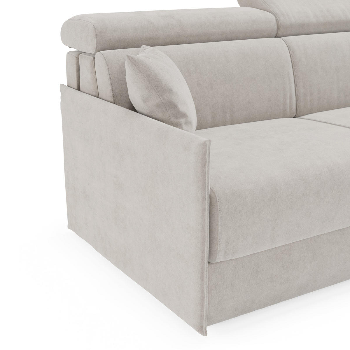 LINEARSOFA Miryam - Weiß, Metall (149/83/98cm) - Divani.store