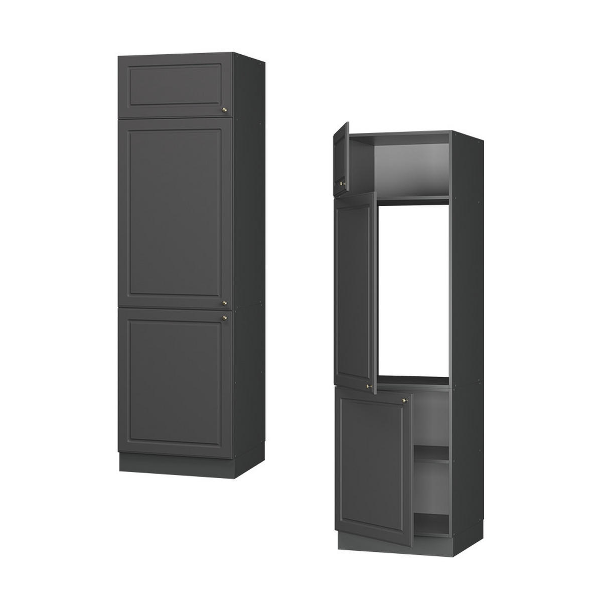 SKŘÍŇKA NA LEDNICI Fame-Line Anthrazit-Gold Landhaus - antracitová, kompozitní dřevo (60/206.8/58.1cm) - Vicco