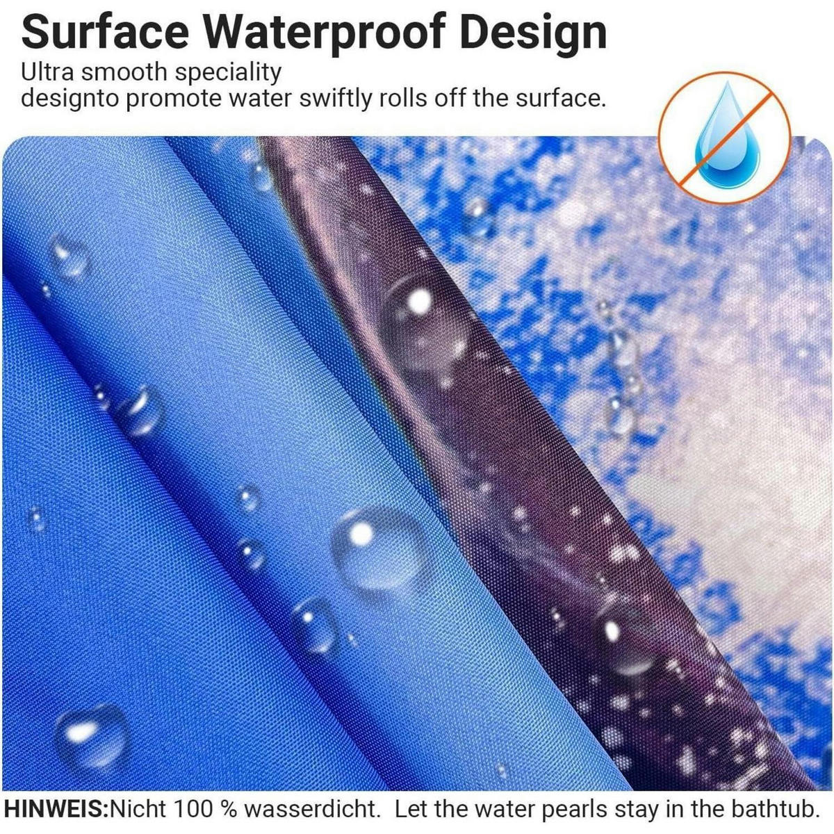 DUSCHVORHANG Delphin 240 x 180 cm Polyester Wasserabweisend Waschbar - Multicolor, Textil (240/180cm)