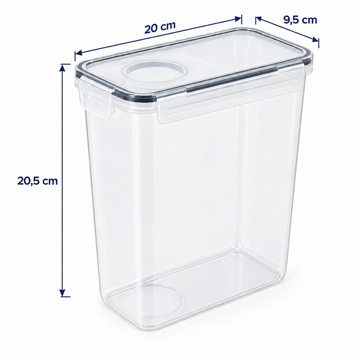 VORRATSDOSEN Transparent 6er-Set luftdicht 2,5 l - Transparent, Kunststoff - Relaxdays