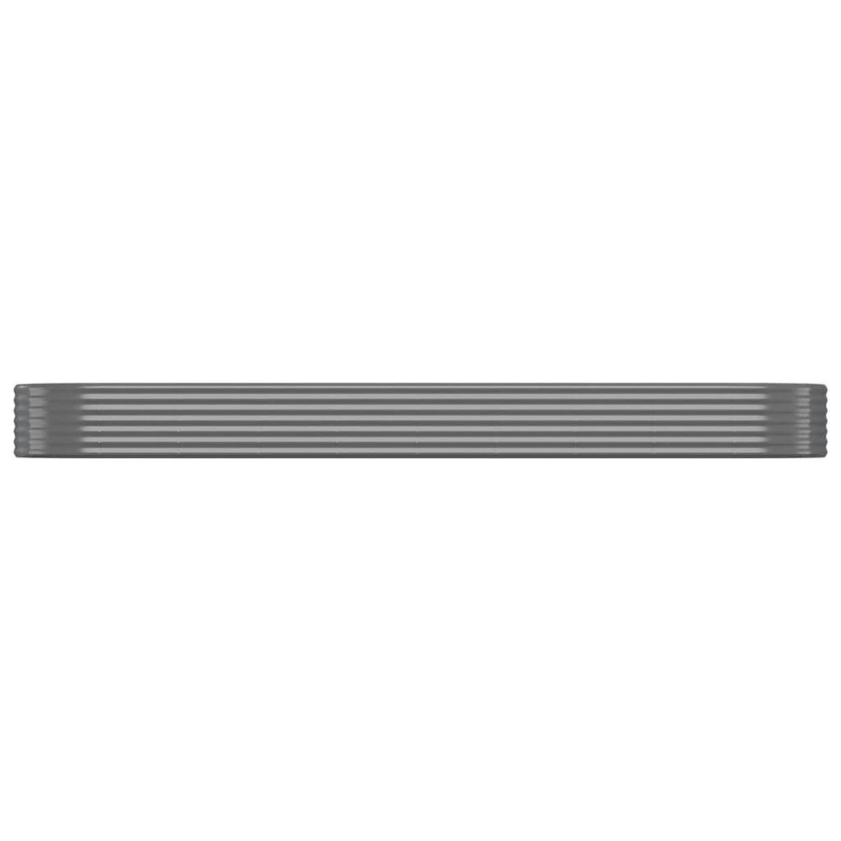 HOCHBEET Verzinkter Stahl 396x100x36 cm Grau - Grau, Metall (100/36/396cm) - furnicato