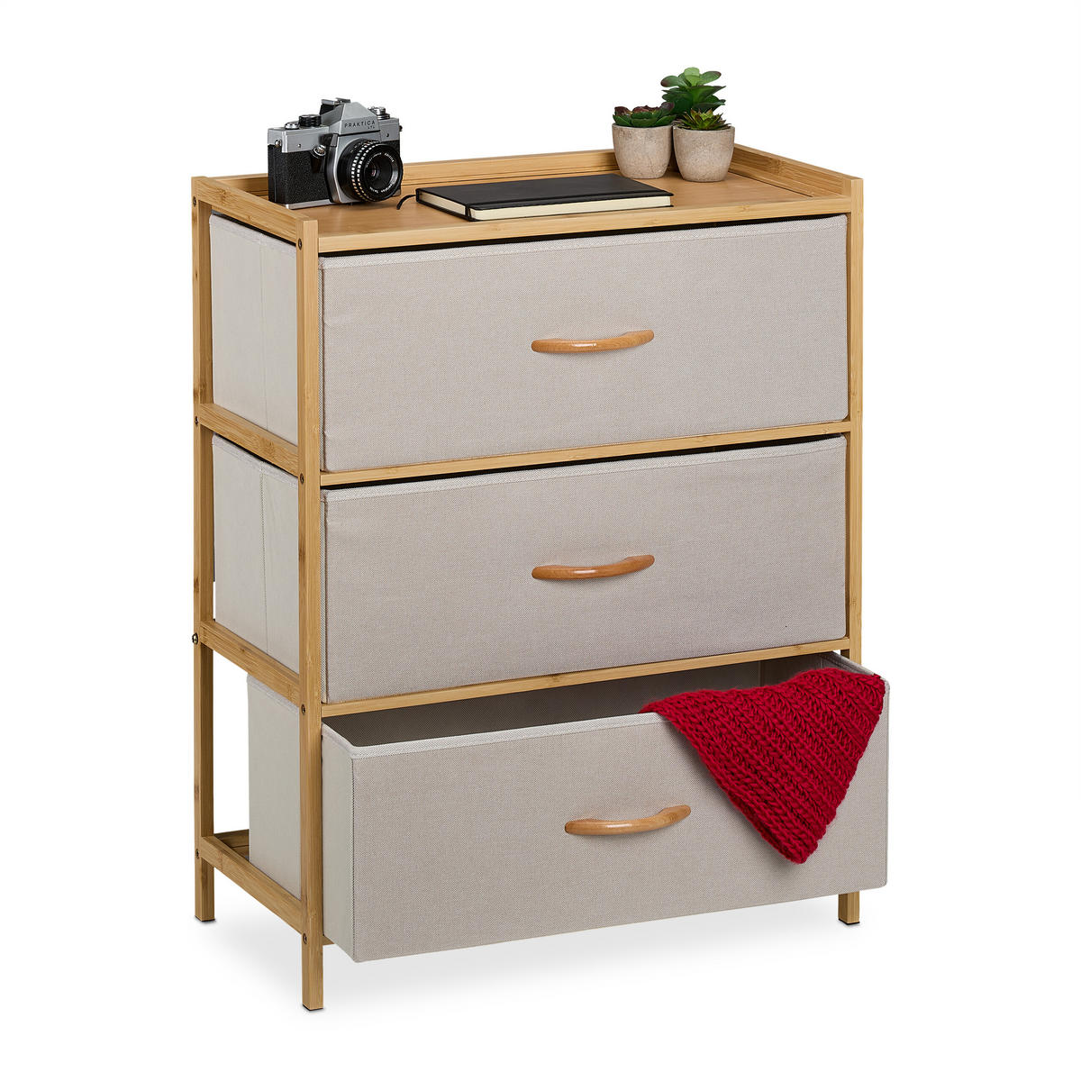 KOMMODE - Multicolor, Holz/Holzwerkstoff (57.5/73/30cm) - Relaxdays