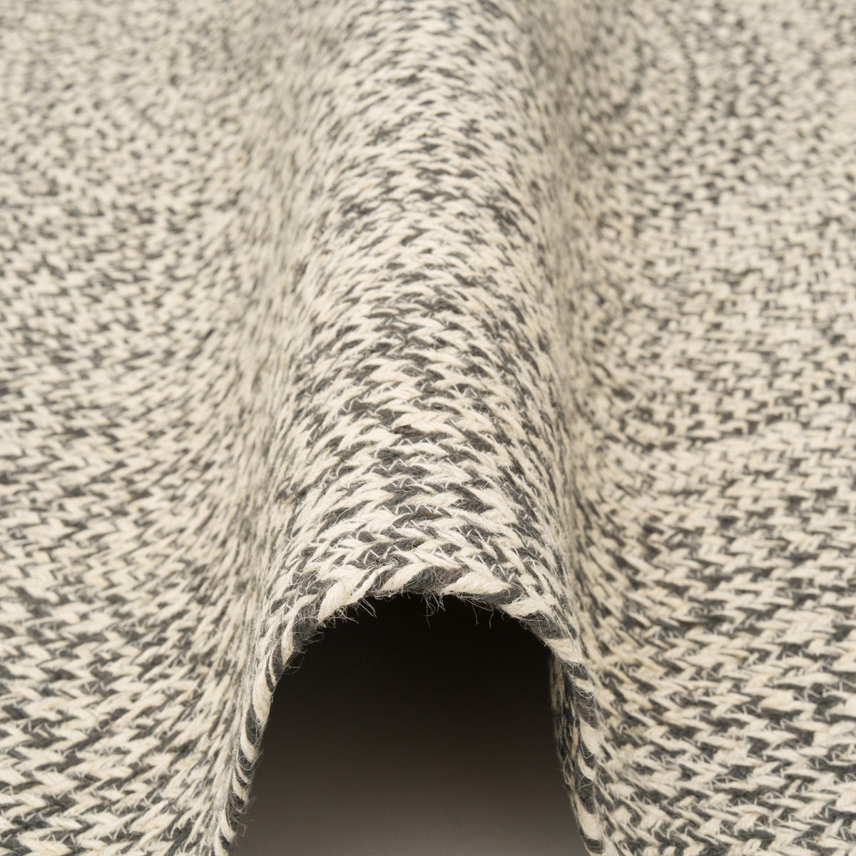 NATURFASER TEPPICH HANDGEFERTIGT JUTE KAYA RUND - Grau, Textil (150/150cm) - Pergamon