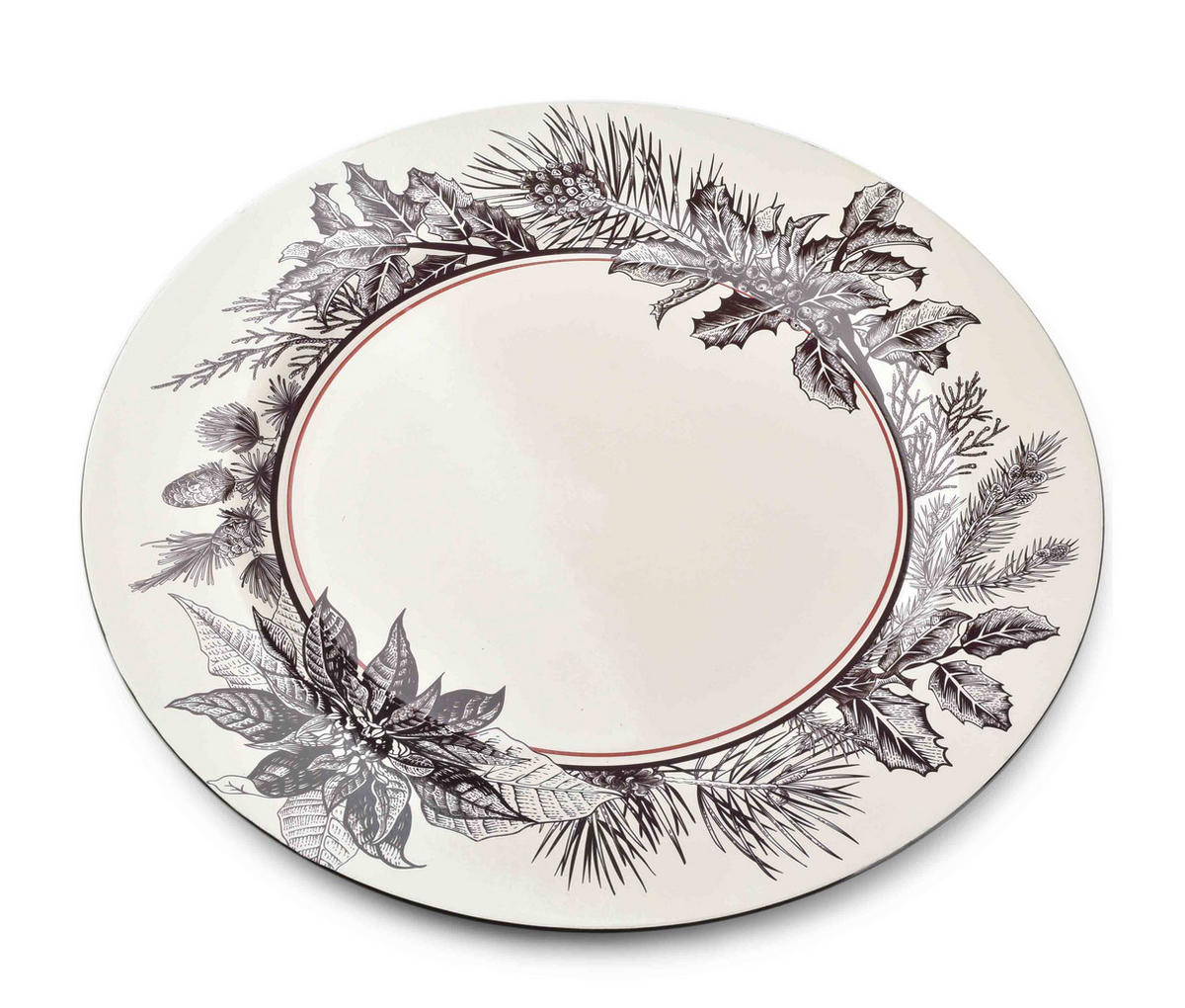 UNTERSETZER Blanche Festive Grau 33/33/2 cm Kunstoff - Hellgrau, Kunststoff (33/2cm) - Mondex