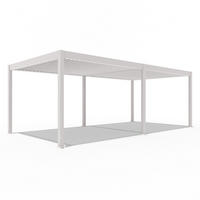 PERGOLA elektrisch Deluxe Sand Aluminium 3,6 x 7,2 M mit LED - Beige, Metall (360/255/720cm) - WEIDE