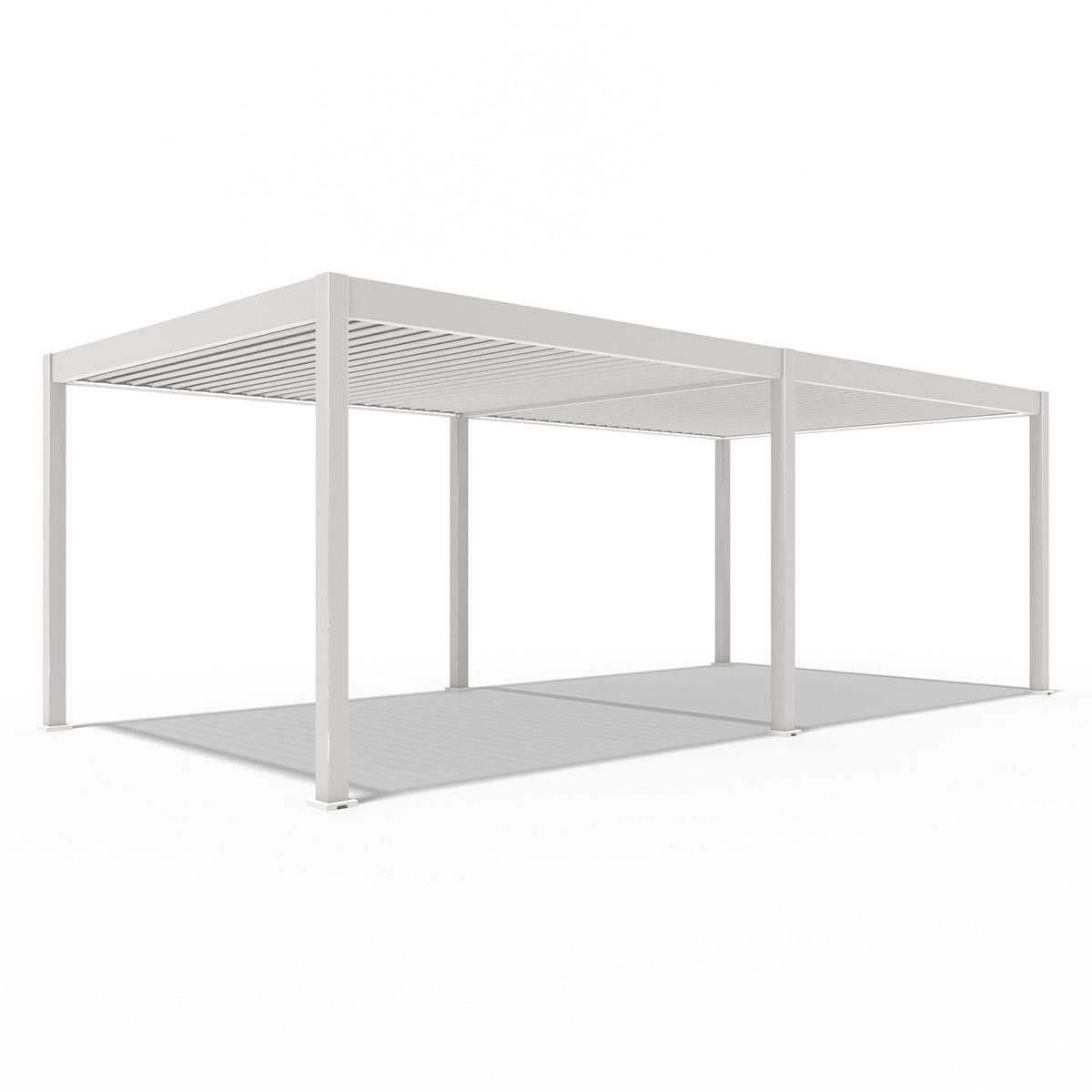 PERGOLA elektrisch Deluxe Sand Aluminium 3,6 x 7,2 M mit LED - Beige, Metall (360/255/720cm) - WEIDE