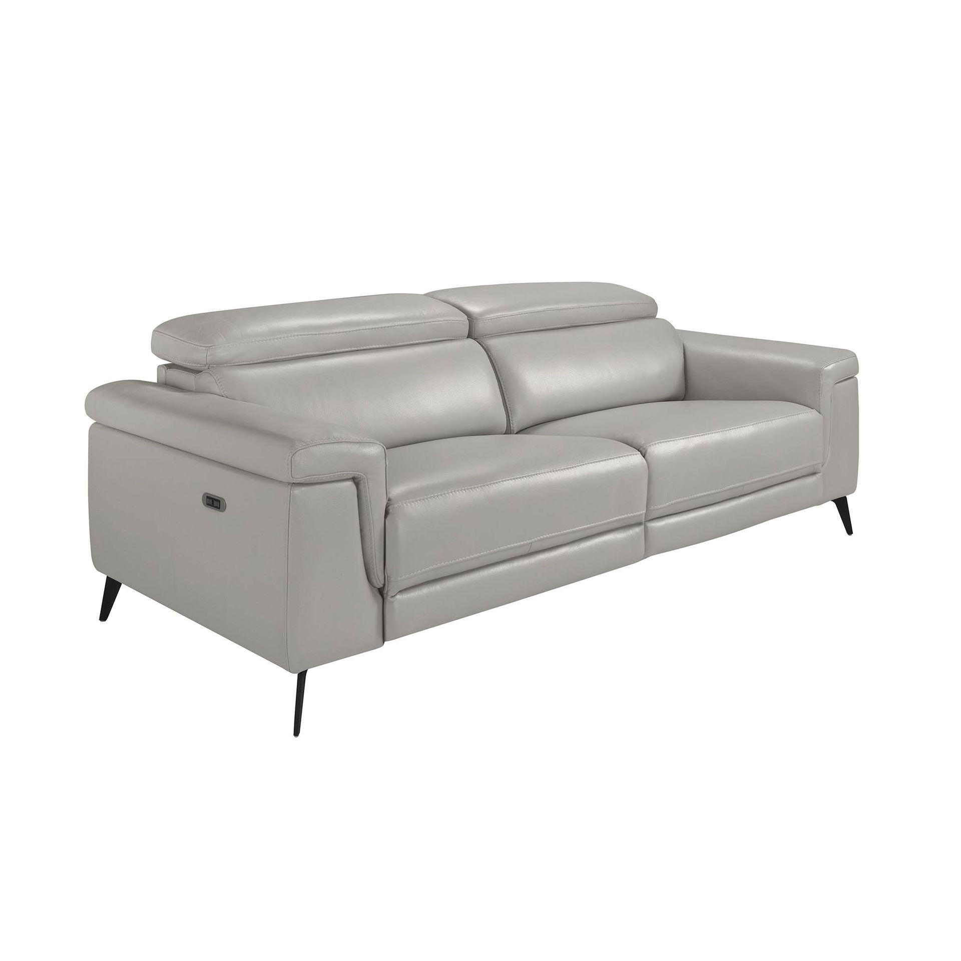 Angel Cerda Sofa Hellgrau, Schwarz 215x99x103 cm