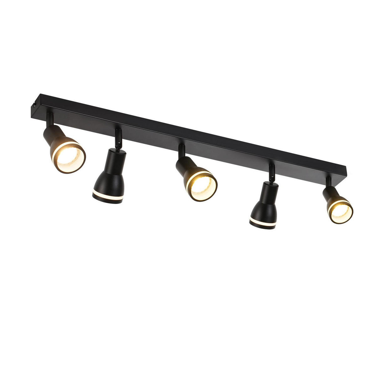 STRAHLER Eintracht 5-flammig 69/5/15.7 cm - Schwarz, Metall (69/5/15.7cm) - ZMH