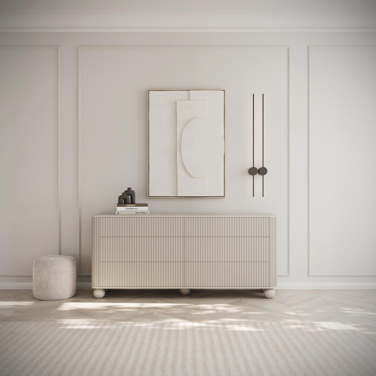 KOMMODE Arvello Greige 168 cm - Taupe, Holz/Holzwerkstoff (168/83.8/38cm) - Selsey