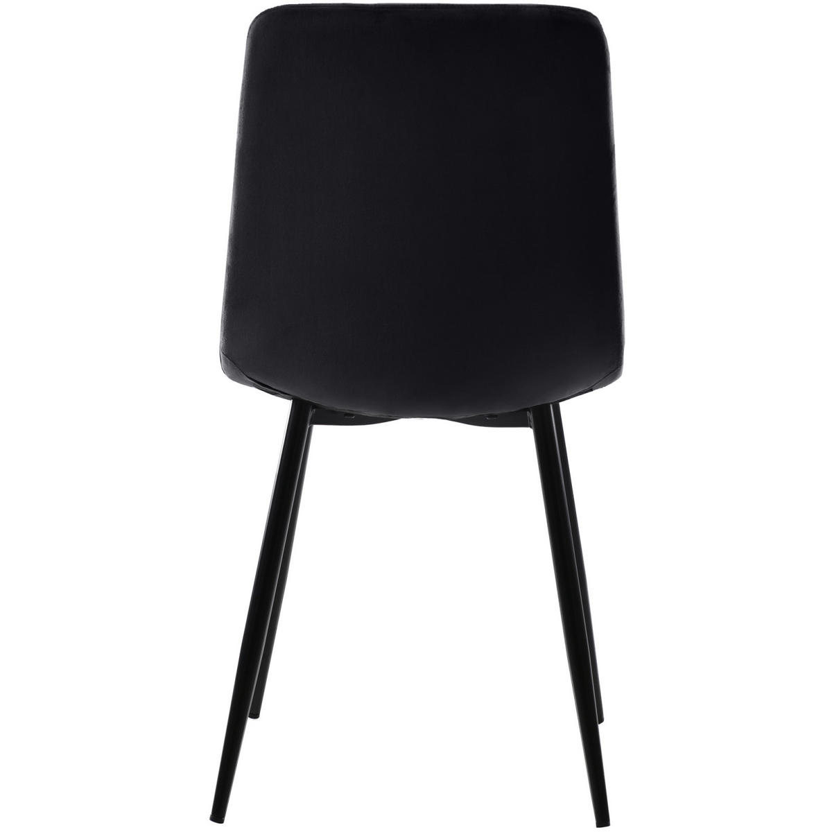 ESSZIMMERSTUHL 4er Set, Schwarz - Schwarz, Metall (41/86/44cm)